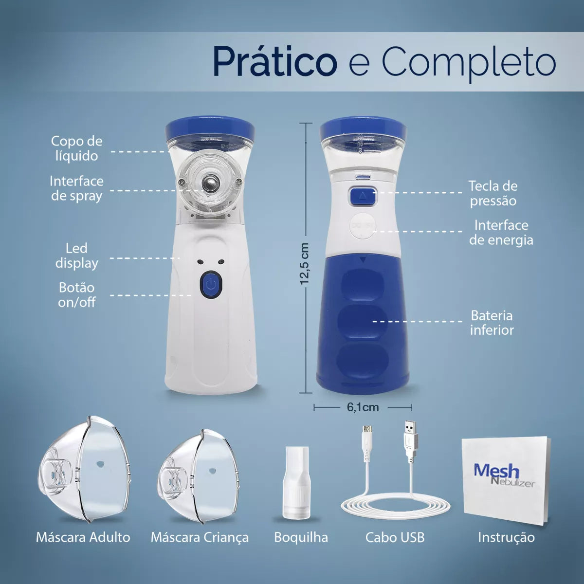 Inalador Nebulizador Portátil - Pequeno Tesouro