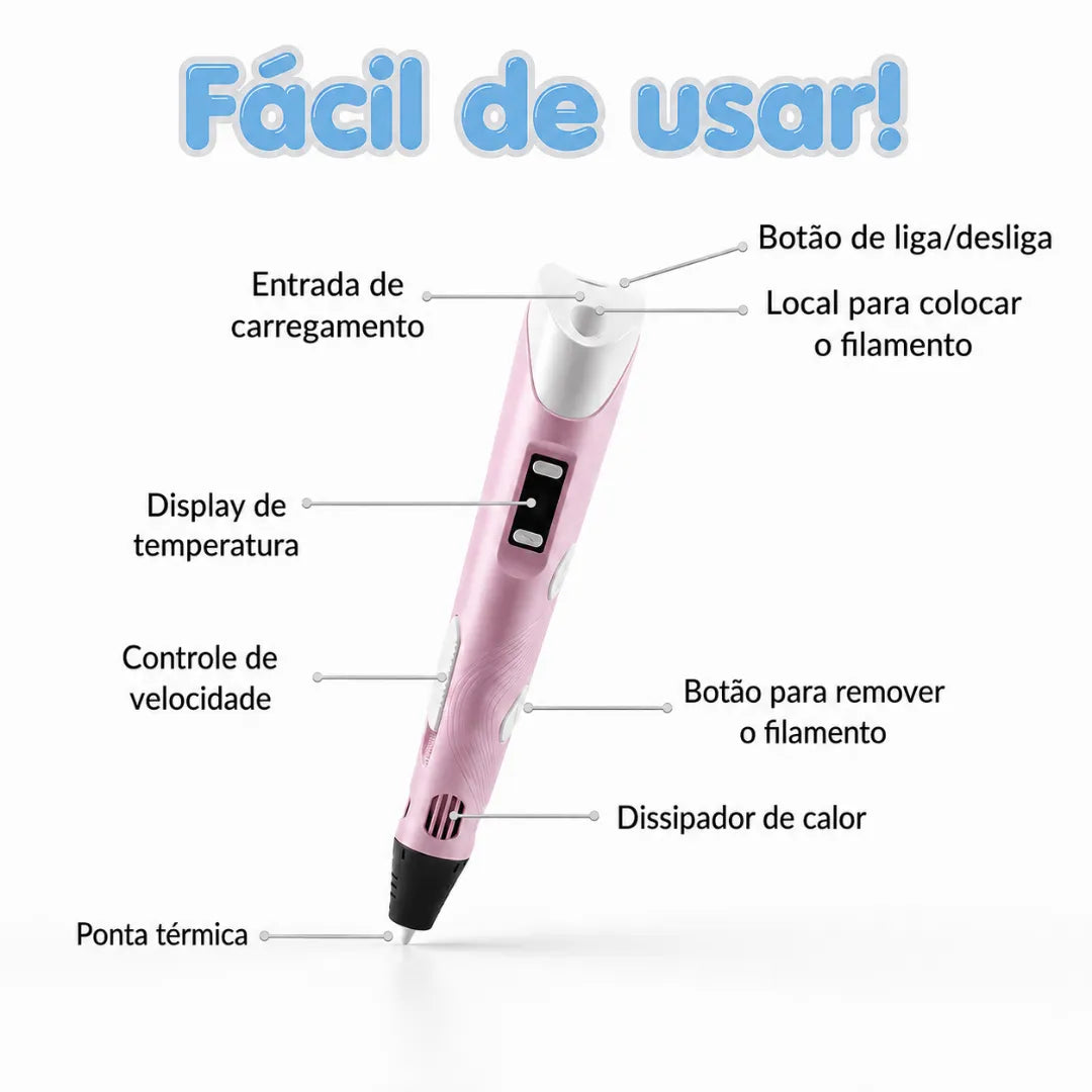 Caneta Mágica de Impressão 3D Pequeno Tesouro