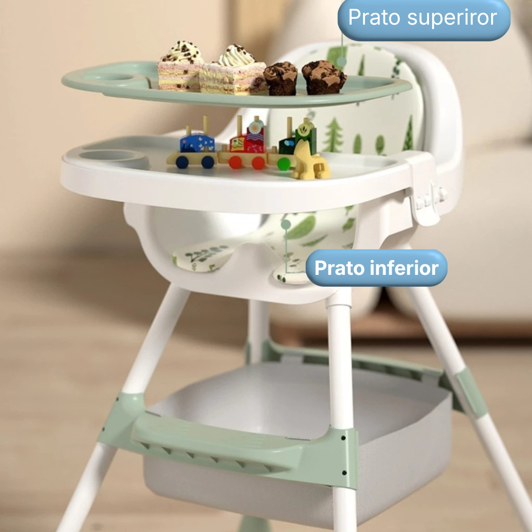 Cadeira de Alimentação Bebê 3 em 1 Portátil – Pequeno Tesouro